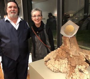 My work Hope Upheld, seen here with Michael Scarrone - Curator of the National Glass Collection, and myself